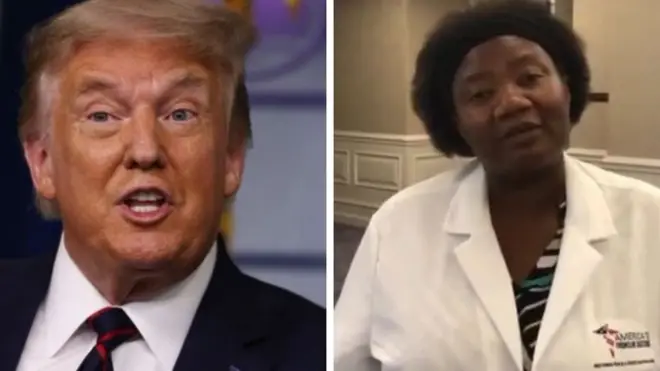President Donald Trump and Dr Stella Immanuel