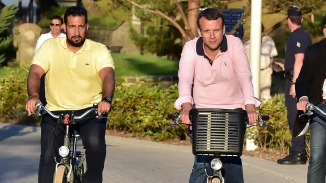 Alexandre Benalla era el jefe de la escolta de Emmanuel Macron
