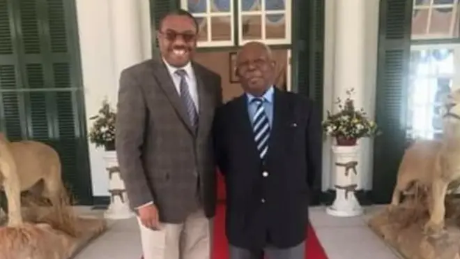 የኢትዮጵያ የቀድሞ መሪዎች ኃይለማርያም ደሳለኝና መንግሥቱ ኃይለማርያም