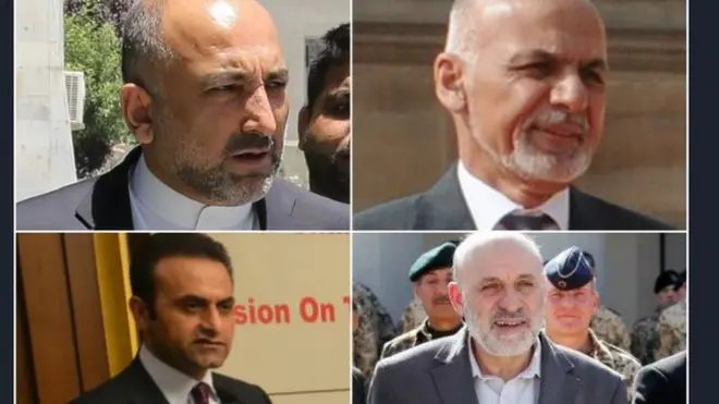 ولسمشر غني، حنیف اتمر، عمر داودزي او شیدا محمد ابدالي د خپلې نوماندۍ اعلان کړی