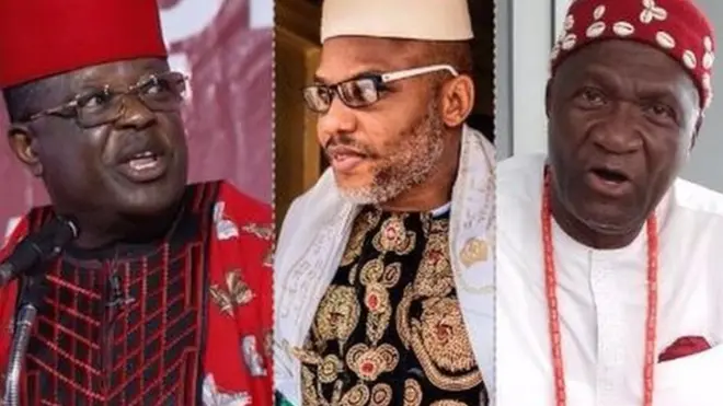 Dave Umahi, Nnamdi Kanu na Nnia Nwodo,