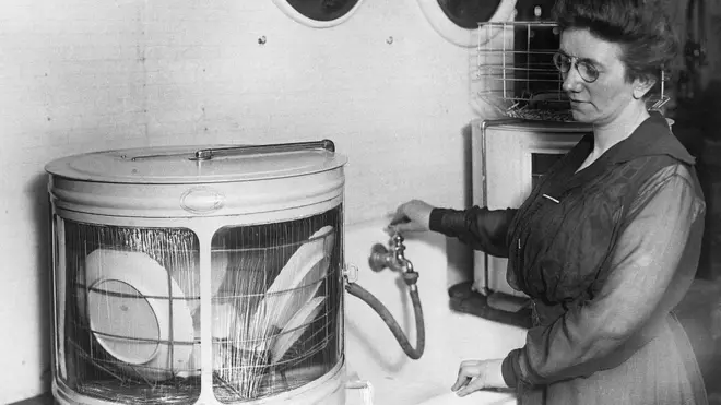 早期洗碗機是這樣的