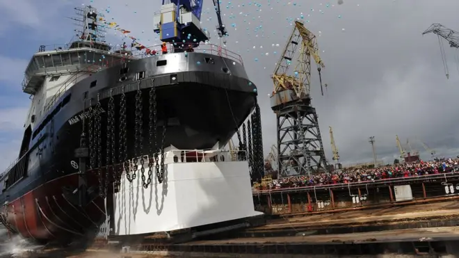 El Illya Muromets fue botado en los Astilleros del Almirantazgo de San Ptersburgo, y el gobierno ruso prevé ponerlo en operaciones en 2017.
