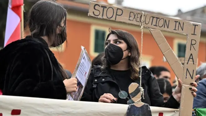 Protest in Rome against executions in Iran (file photo)
