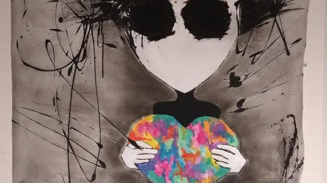 Art therapy helps Malin manage her condition