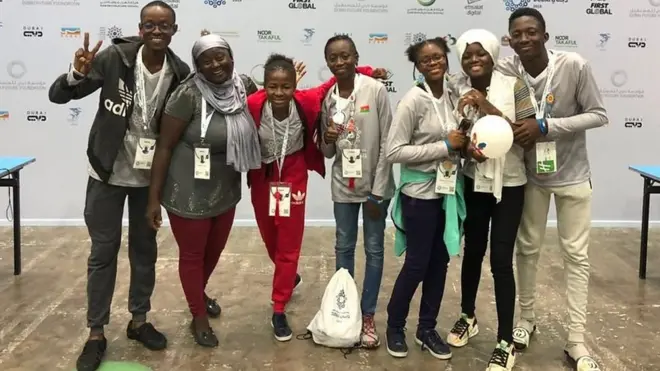 L’équipe du Burkina Faso au First Global Challenge 2019 avec leurs encadreurs