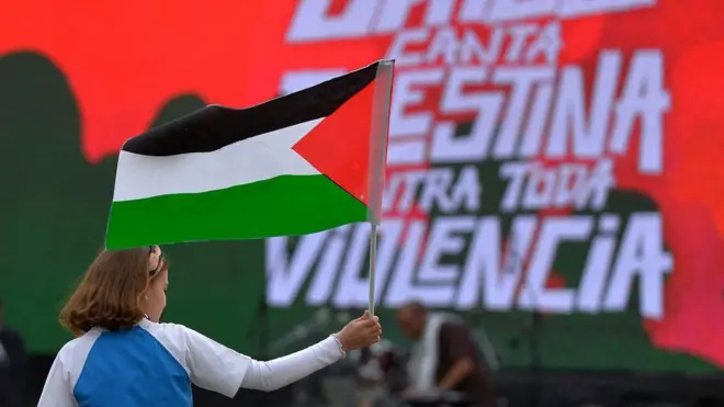 Şili'de 7 Ekim sonrası yapılan bir protesto