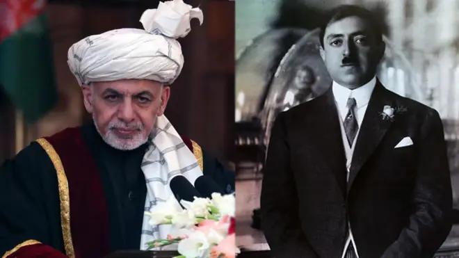 افغان ولسمشر محمد اشرف غني پخوانى پاچا امان الله خان ځان لپاره بېلگه ګڼي.