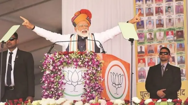 राजस्थान के चुरु में रैली को संबोधित करते प्रधानमंत्री मोदी