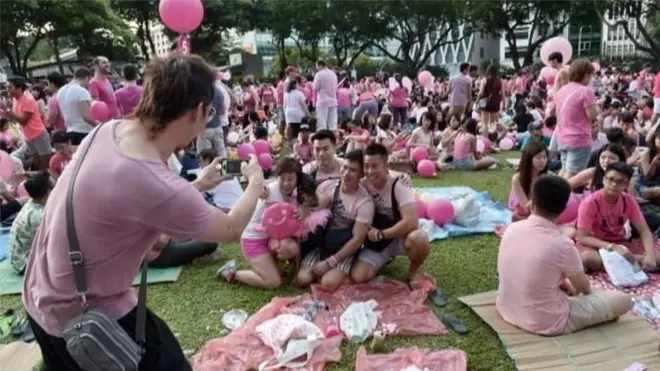 A gay rights rally, Pink Dot, is in held in Singapore annually