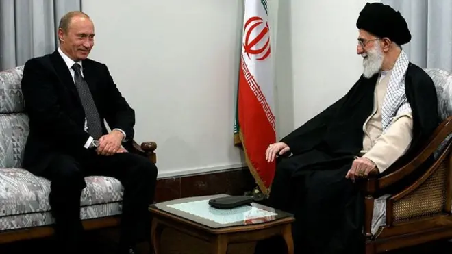 علی خامنه ای و ولادیمیر پوتین