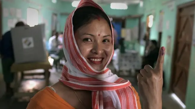 असम की एक मतदाता