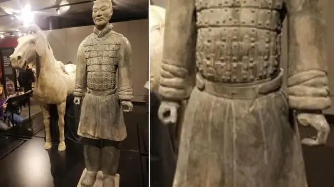 Composición del guerrero de Terracota al que le falta un pulgar (Foto: TripAdvisor)