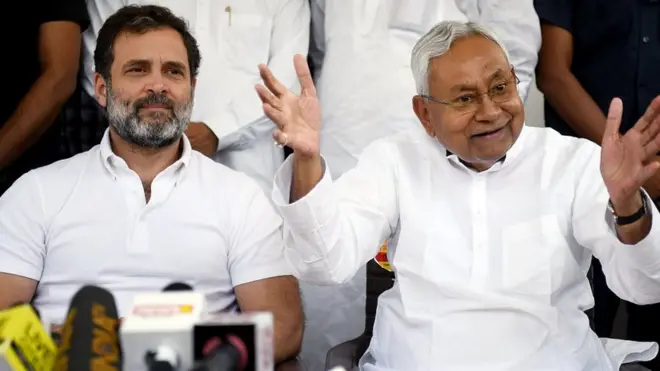 नीतीश कुमार और राहुल गांधी