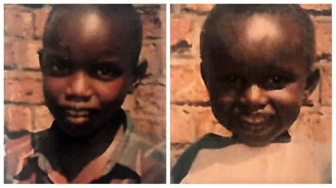 Mugabo (left) and Tuyishimire, photographed by the Red Cross while in DR Congo