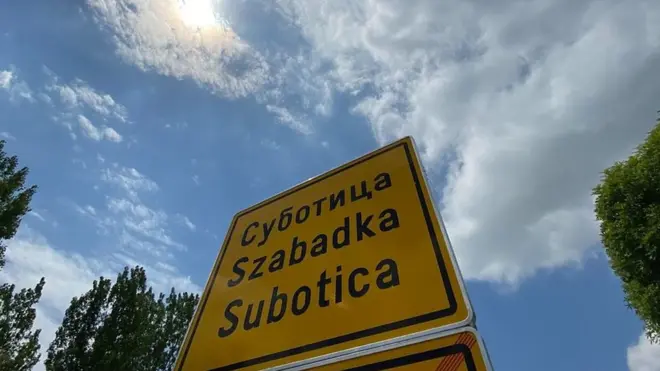 Tabla na ulazu u Suboticu