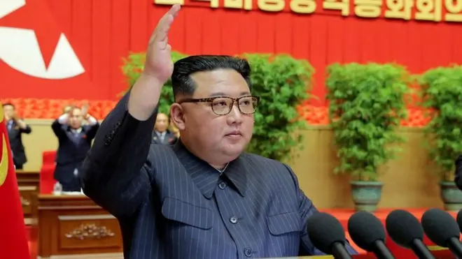 At a national meeting on Wednesday, Kim Jong-un declared the country's "shining victory" over Covid