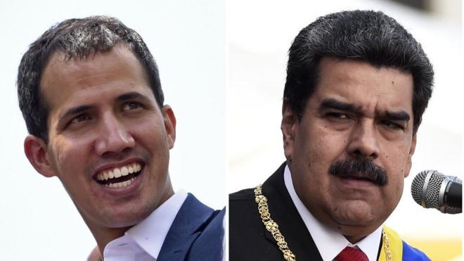 Juan Guidó y Nicolás Maduro