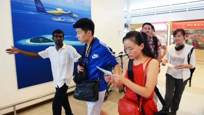 中國遊客佔馬爾代夫外國遊客人數比例大約30%