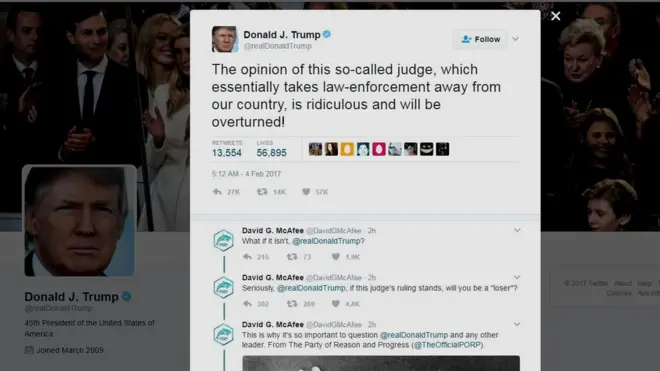 টুইটারে ডোনাল্ড ট্রাম্পের ক্ষুব্ধ বার্তা