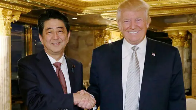 शिंज़ो आबे, डोनल्ड ट्रंप