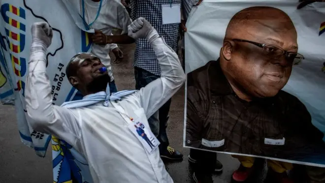 Les partisans de Félix Tshisekedi exultent après sa victoire