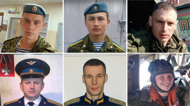 Imágenes de soldados rusos que han muerto en Ucrania