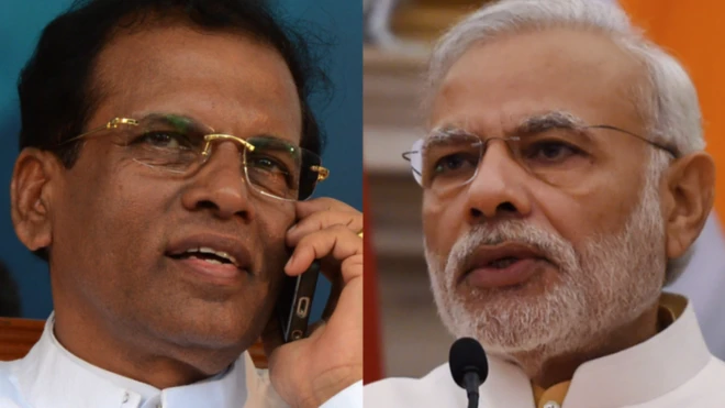 කාශ්මීර ප්‍රහාරය: ජනපති මෛත්‍රී අගමැති මෝදි අමතයි