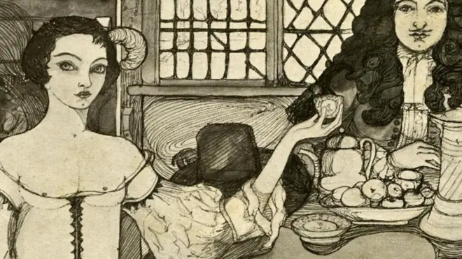 Ilustração de Catarina e Carlos II