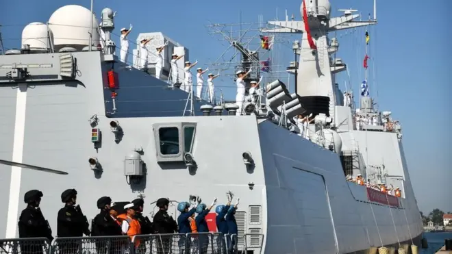 去年底，中國新型的052D型導彈驅逐艦西寧號啟程開往印度洋參加同伊朗和俄羅斯海軍舉行的聯合演習