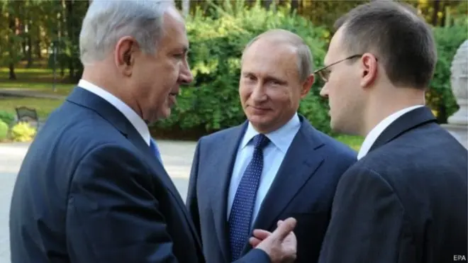 رئيس الوزراء الاسرائيل سينقل للرئيس الروسي قلقه من اتساع رقعة انتشار إيران