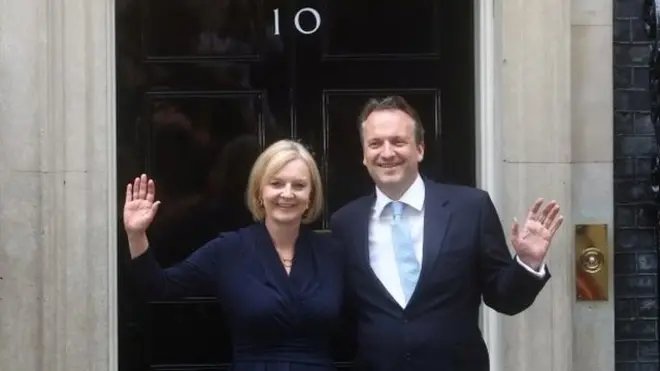 Liz Truss y su marido