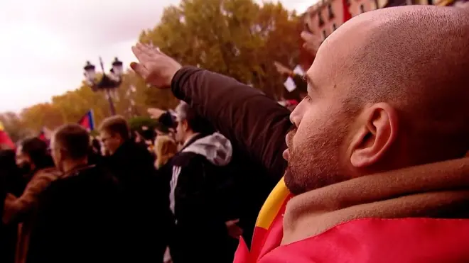 Мітинг прихильників Франко в Іспанії