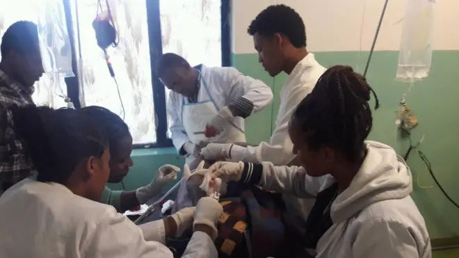 Namootni rasaasaan dhahaman, Hospitaala Kuyyuutti yaaliin wayita godhamuuf