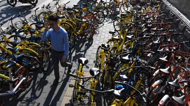 Bicicletas para compartir en China