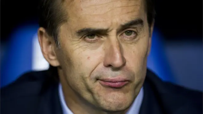 Julen Lopetegui say na im agent bin dey tok wit Real Madrid