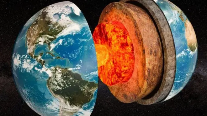 تصویری بازسازی شده از لایه‌های زمین