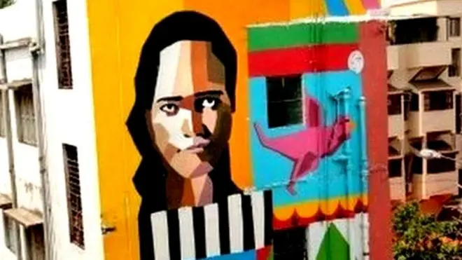 રેડ લાઇટ એરિયામાં પેઇંટિંગ