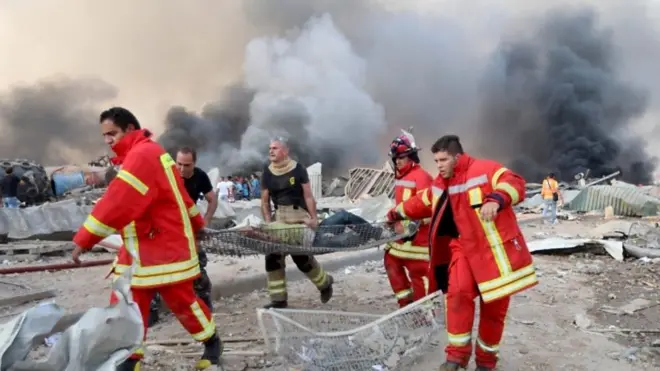 لحظة الانفجار الذي هز أرجاء بيروت