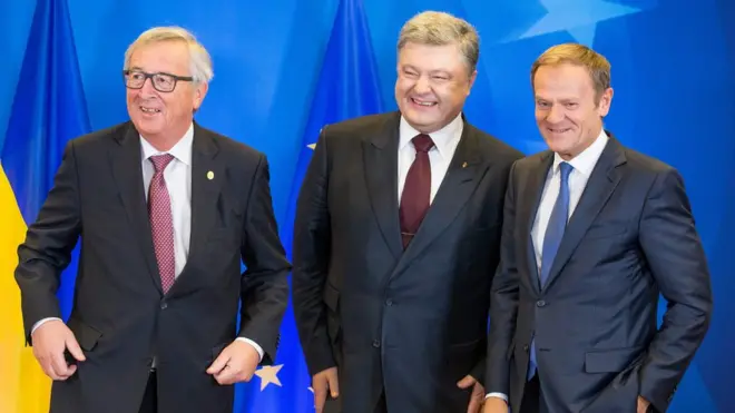 Юнкер, Порошенко, Туск