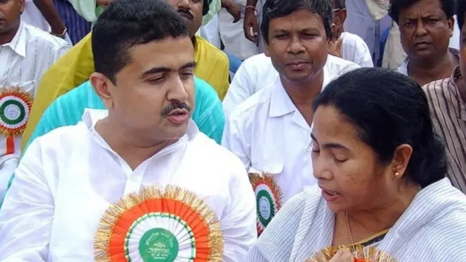 ममता बनर्जी और शुभेंदु अधिकारी