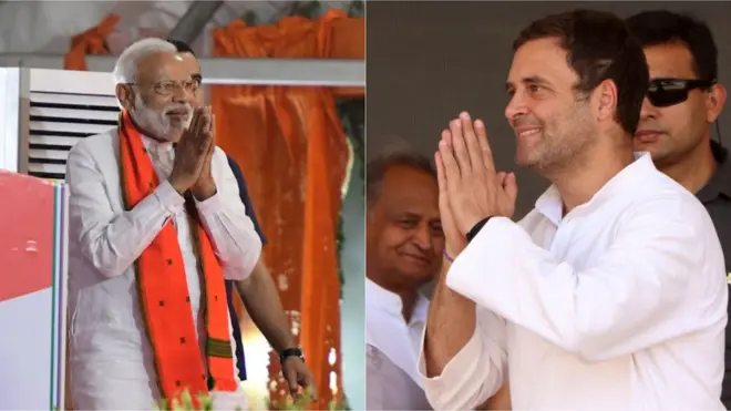 राहुल गांधी, नरेंद्र मोदी
