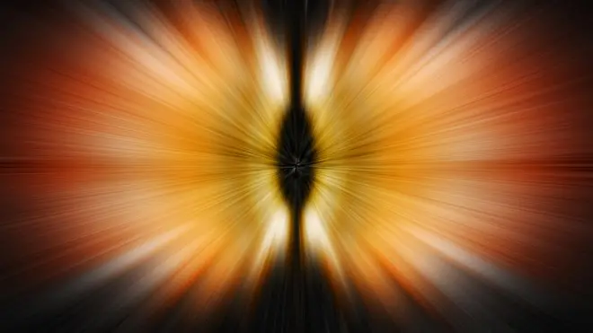 Ilustración de un agujero negro