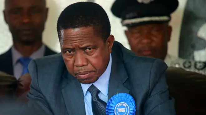 Le président zambien Edgar Lungu, président en exercice de la SADC