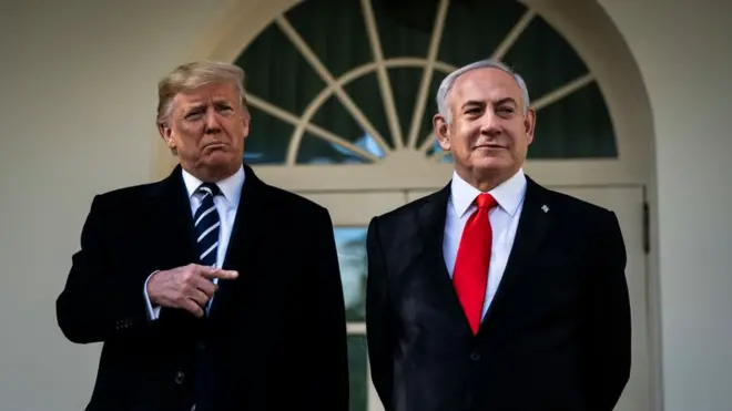 Trump presentó el plan junto a Netanyahu.