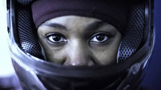 Akuoma Omeoga, 24 ans, freineuse de l'équipe de bobsleigh du Nigeria