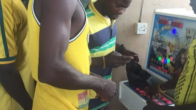 Di gambling machines full many entertainment spots for northern Ghana.