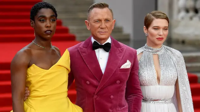 Lashana Lynch, Daniel Craig na Lea Seydoux mu kwerekana bwa mbere No Time To Die ku wa kabiri