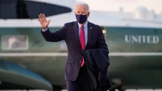 Joe Biden departs Washington for Delaware on 5 February 2021