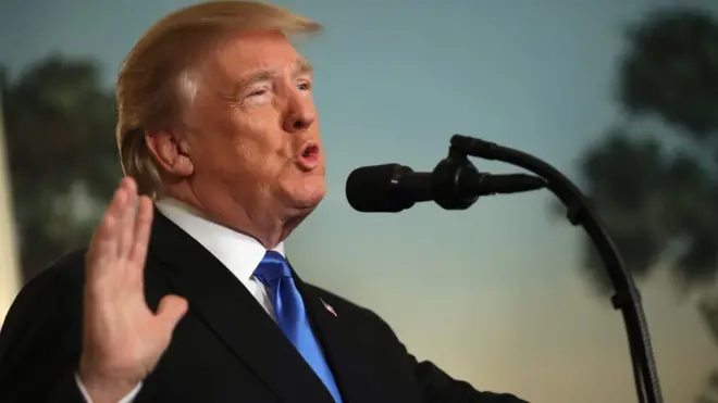 Trump ngo ashigikiye ishingwa rya leta zibiri nimba Israel na Palestine bibishaka